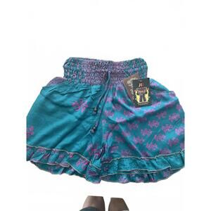 JB Jungle Bille Retro Beach Shorts - Teal & Pink
